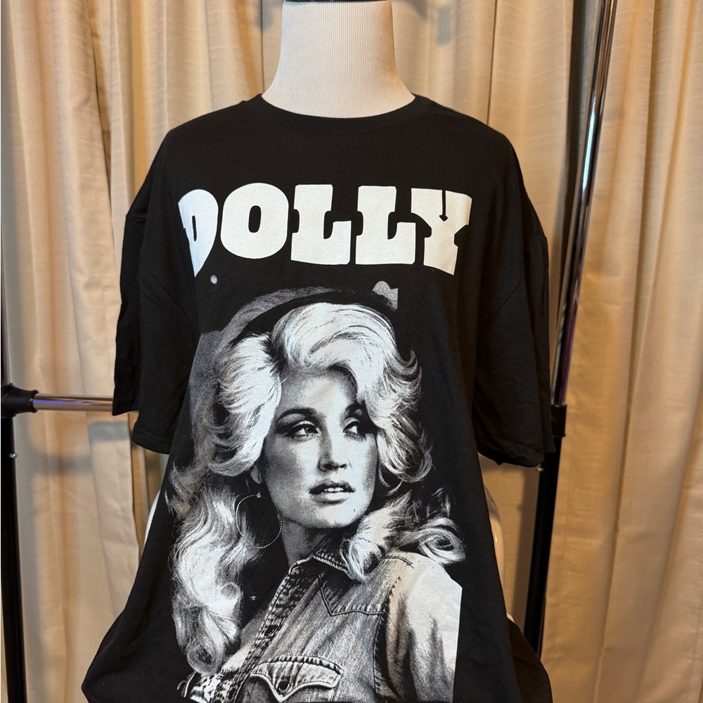 Dolly Parton Black Cotton T-Shirt